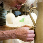 David and Margaret Frith at work at Brookhouse Pottery 2017